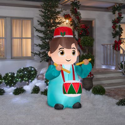 Image showing  6 ft. Outdoor Animated Drummer Inflatable Christmas Decoration