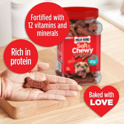 Image showing 5 th Milk-Bone Soft and Chewy Dog Treats Made With Real Bacon, 25 oz. Canister