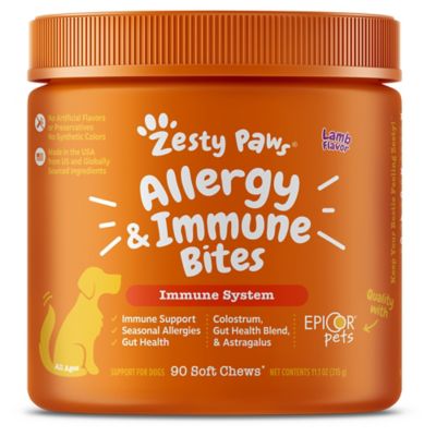 Zesty Paws Allergy Immune Bites Lamb Dog Supplements, 90 ct.