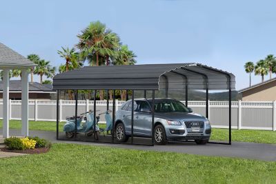 Image showing  12 ft. x 24 ft. Carport, Charcoal