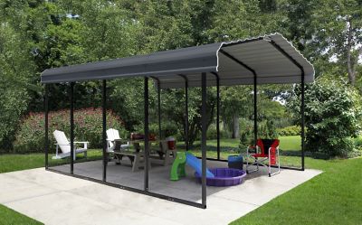 Image showing 6 th Arrow 12 ft. x 20 ft. Carport, Charcoal