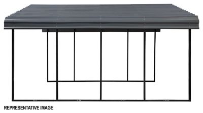 Image showing 10 th Arrow 12 ft. x 20 ft. Carport, Charcoal