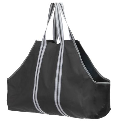 ShelterLogic Heavy-Duty Firewood Bag, 29 in. x 9 in. x 18 in., Black/Gray