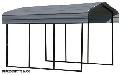 Image showing 10 th Arrow 10 ft. x 24 ft. Carport, Charcoal