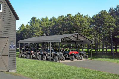 Image showing  Carport, 20 ft. x 29 ft. x 9 ft. Charcoal, CPHC202909