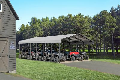 Image showing  Carport, 20 ft. x 29 ft. x 9 ft. Eggshell, CPH202909