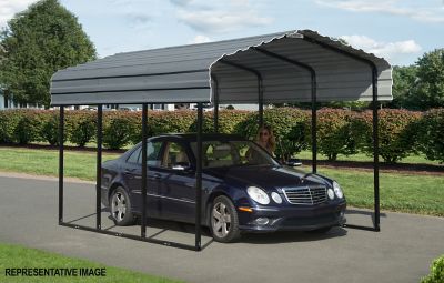 Image showing  10 ft. x 20 ft. Carport, Charcoal