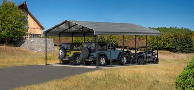 Image showing  Carport, 20 ft. x 24 ft. x 9 ft. Charcoal, CPHC202409