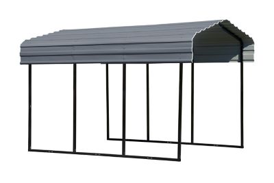 Arrow 10 ft. x 15 ft. Carport, Charcoal