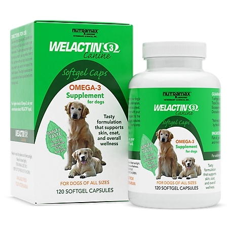 Nutramax Laboratories Welactin Omega-3 Supplement Softgels for Dogs