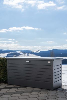 Image showing  120 gal. Leisure Time Steel Deck Storage Box, Dark Gray