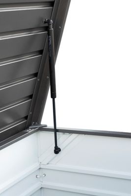 Image showing 7 th Biohort 120 gal. Leisure Time Steel Deck Storage Box, Dark Gray