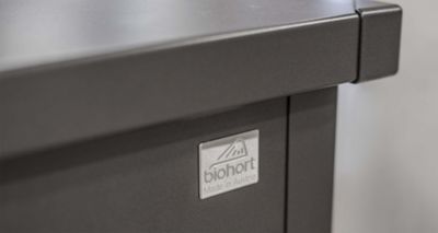 Image showing 8 th Biohort 120 gal. Leisure Time Steel Deck Storage Box, Dark Gray