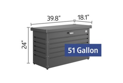 Image showing 9 th Biohort 51 gal. Leisure Time Steel Deck Storage Box
