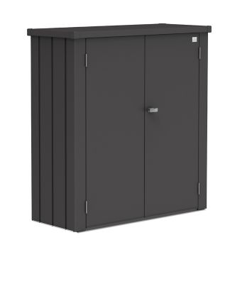 Biohort 8 sq. ft. Romeo M Steel Storage Locker, Dark Gray