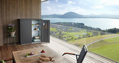 Image showing  8 sq. ft. Romeo M Steel Storage Locker, Dark Gray