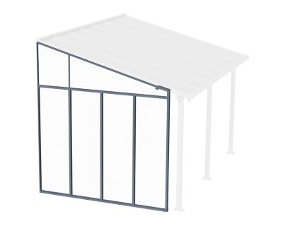 Canopia by Palram Feria 10 ft. Patio Cover Sidewall Kit - Gray -  704484