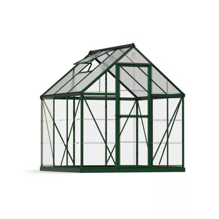 Canopia by Palram Green Hybrid Greenhouse 6 ft Length x 6 ft Width Hobby Greenhouses