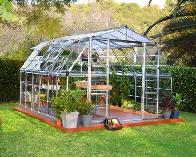 Image showing  12 L x 12 W ft. Gray Americana Greenhouse
