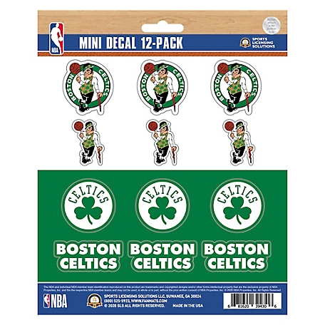 Fanmats Boston Celtics Mini Decals, 12-Pack