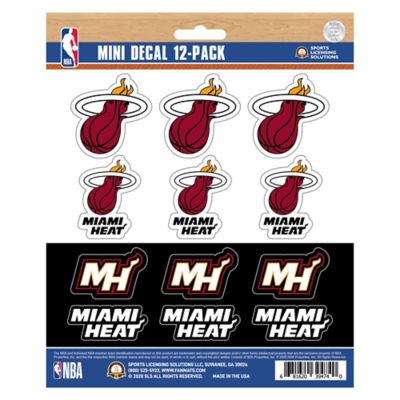 Fanmats Miami Heat Mini Decals, 12-Pack