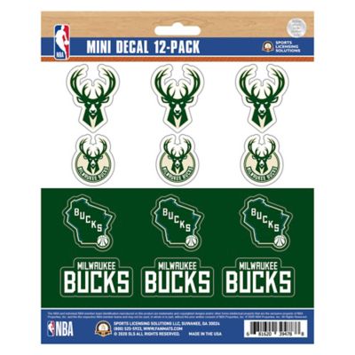 Fanmats Milwaukee Bucks Mini Decals, 12-Pack