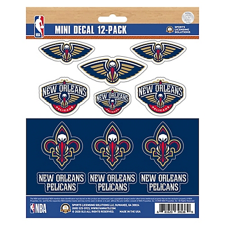 Fanmats New Orleans Pelicans Mini Decals, 12-Pack