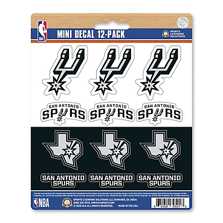 Fanmats San Antonio Spurs Mini Decals, 12-Pack