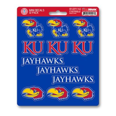 Fanmats Kansas Jayhawks Mini Decals, 12-Pack