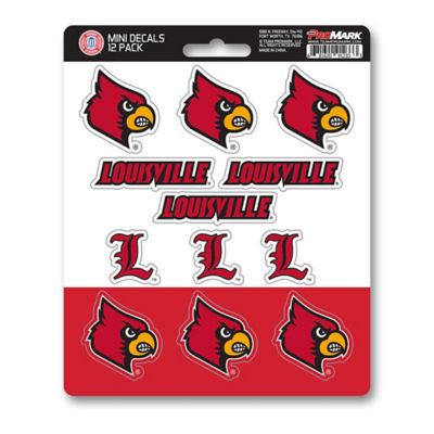 Fanmats Louisville Cardinals Mini Decals, 12-Pack