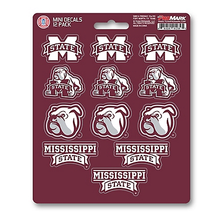 Fanmats Mississippi State Bulldogs Mini Decals, 12-Pack