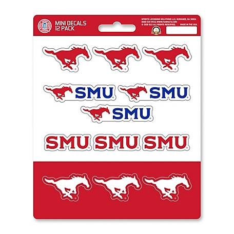 Fanmats SMU Mustangs Mini Decals, 12-Pack