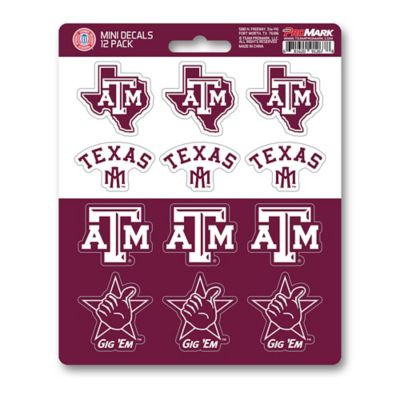 Fanmats Texas A&M Aggies Mini Decals, 12-Pack