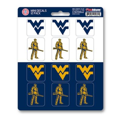 Fanmats West Virginia Mountaineers Mini Decals, 12-Pack