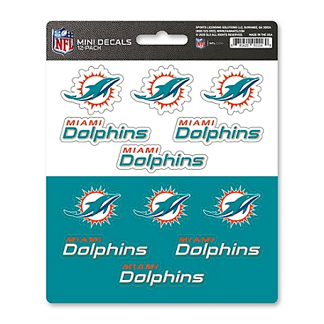 Fanmats Miami Dolphins Mini Decals, 12-Pack