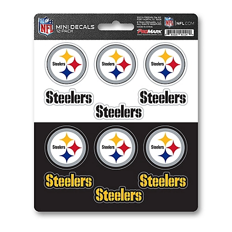 Fanmats Pittsburgh Steelers Mini Decals, 12-Pack