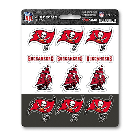 Fanmats Tampa Bay Buccaneers Mini Decals, 12-Pack
