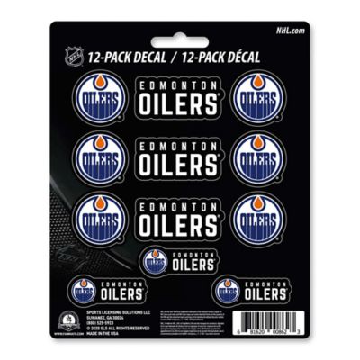 Fanmats Edmonton Oilers Mini Decals, 12-Pack