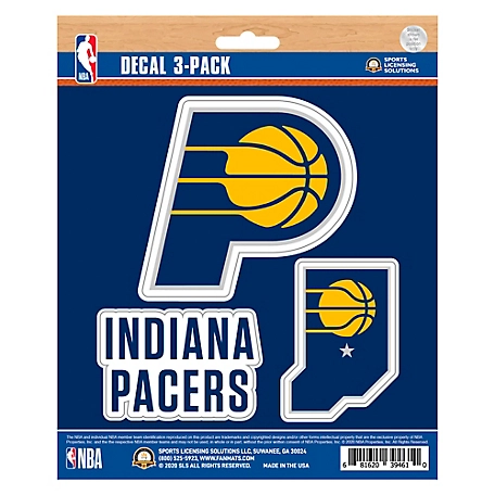 Fanmats Indiana Pacers Decals, 3-Pack