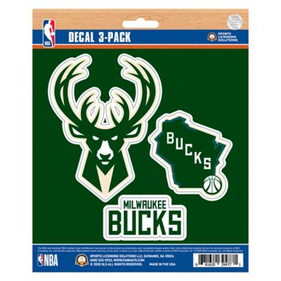 Fanmats Milwaukee Bucks Decals, 3-Pack