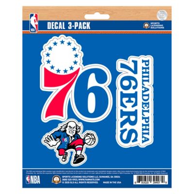 Fanmats Philadelphia 76ers Decals, 3-Pack