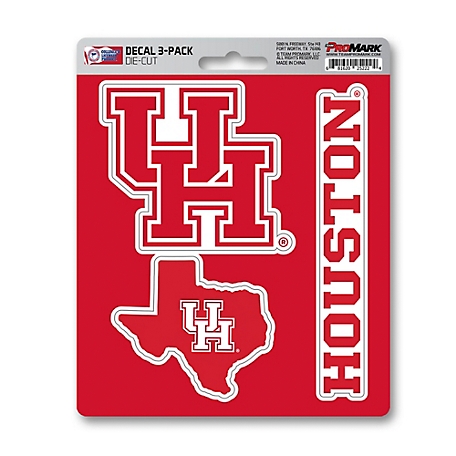 Fanmats Houston Cougars Decals, 3-Pack