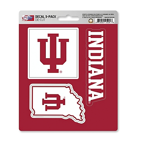 Fanmats Indiana Hoosiers Decals, 3-Pack