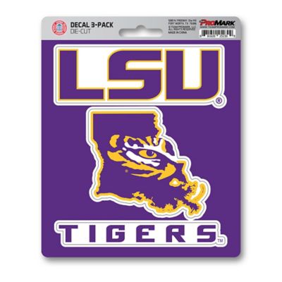Fanmats LSU Tigers Decals, 3-Pack
