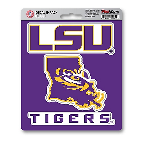 Fanmats LSU Tigers Decals, 3-Pack