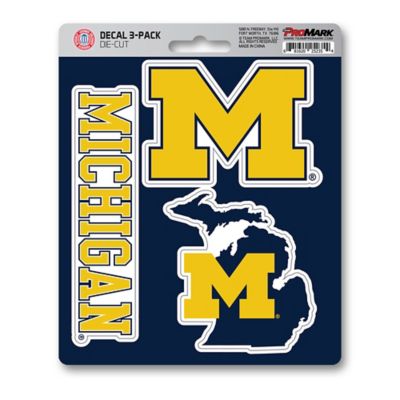 Fanmats Michigan Wolverines Decals, 3-Pack