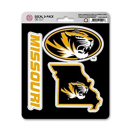 Fanmats Missouri Tigers Decals, 3-Pack