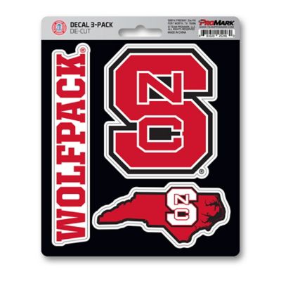 Fanmats NC State Wolfpack Decals, 3-Pack