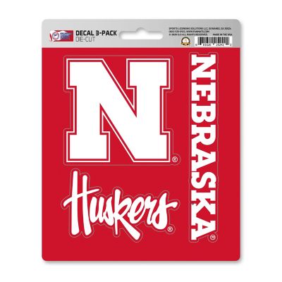 Fanmats Nebraska Cornhuskers Decals, 3-Pack