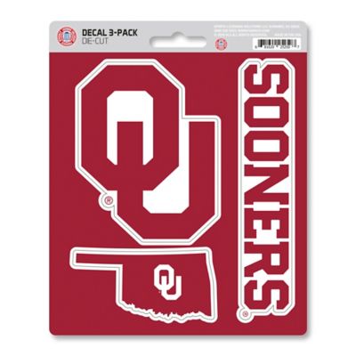 Fanmats Oklahoma Sooners Decals, 3-Pack